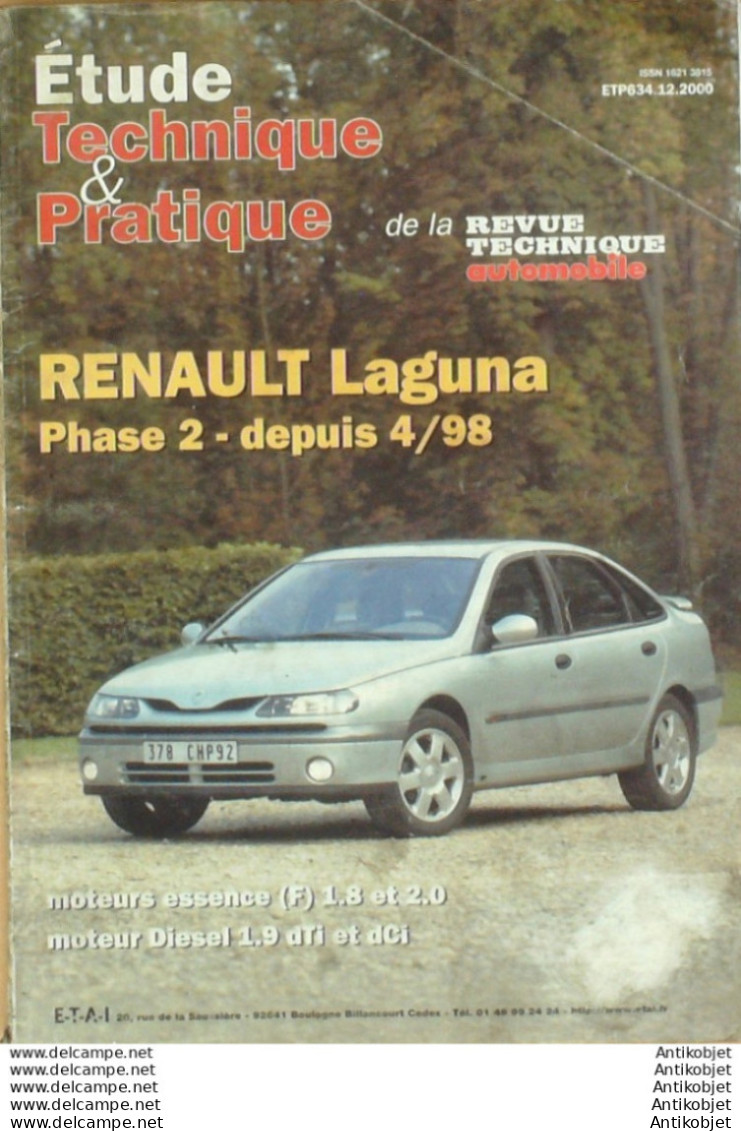 Revue Technique Automobile Renault Laguna 04/1998 étude Tech.Automobile N°634 - Auto/Moto