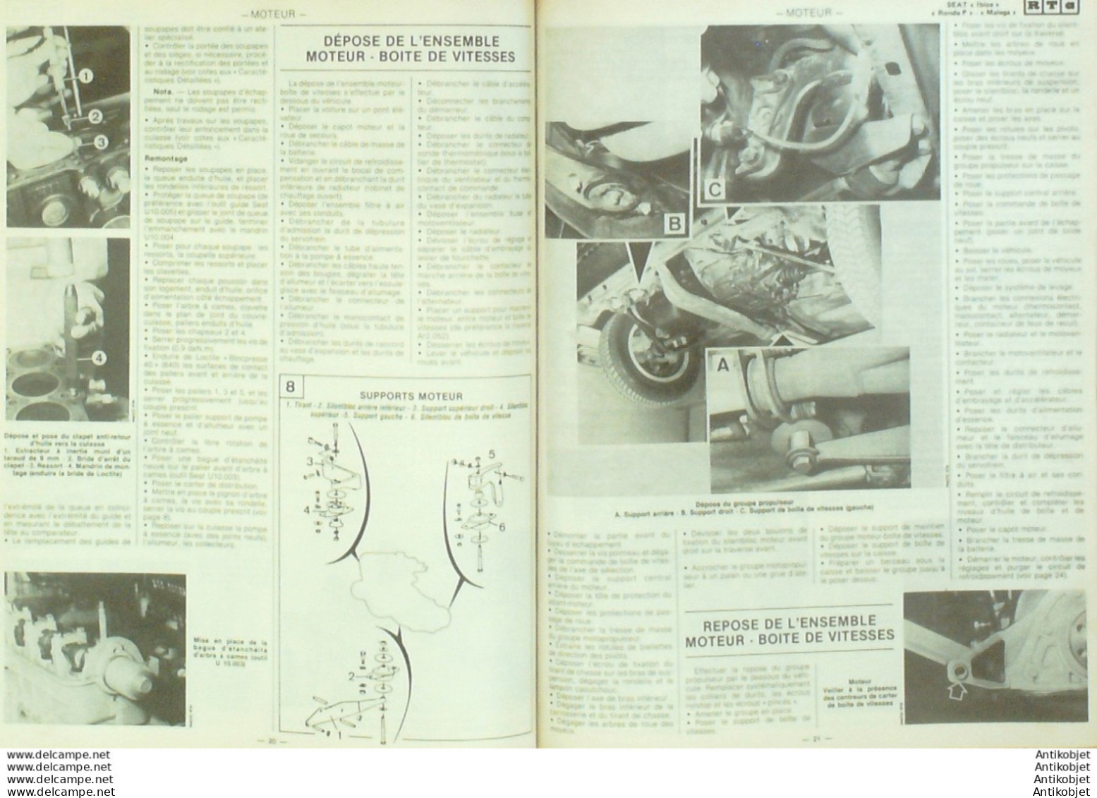 Revue Technique Automobile Seat Ibiza Ronda Malaga Citroen CX 20/22 1984   N°473 - Auto/Motorrad