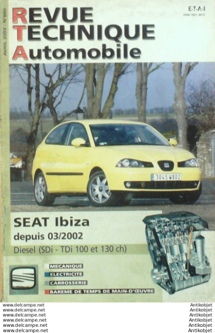 Revue Technique Automobile Seat Ibiza 03/2002   N°660 - Auto/Motor