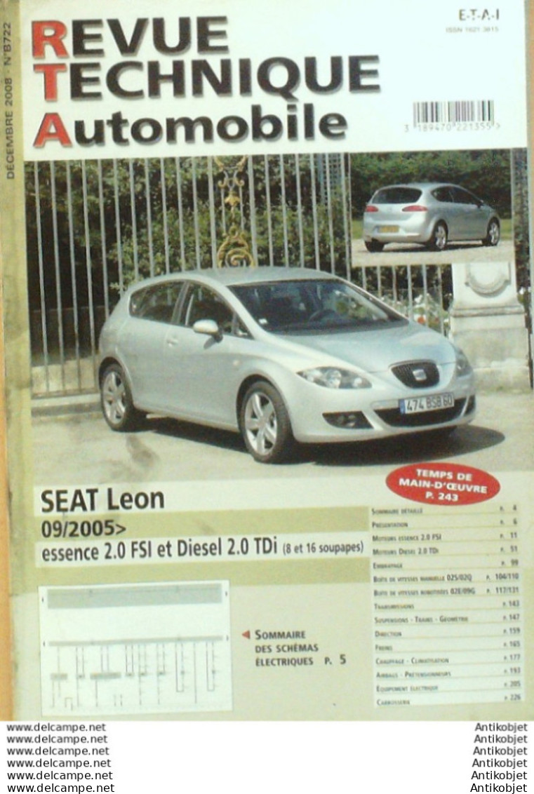 Revue Technique Automobile Seat Leon 09/2005   N°722 - Auto/Motorrad