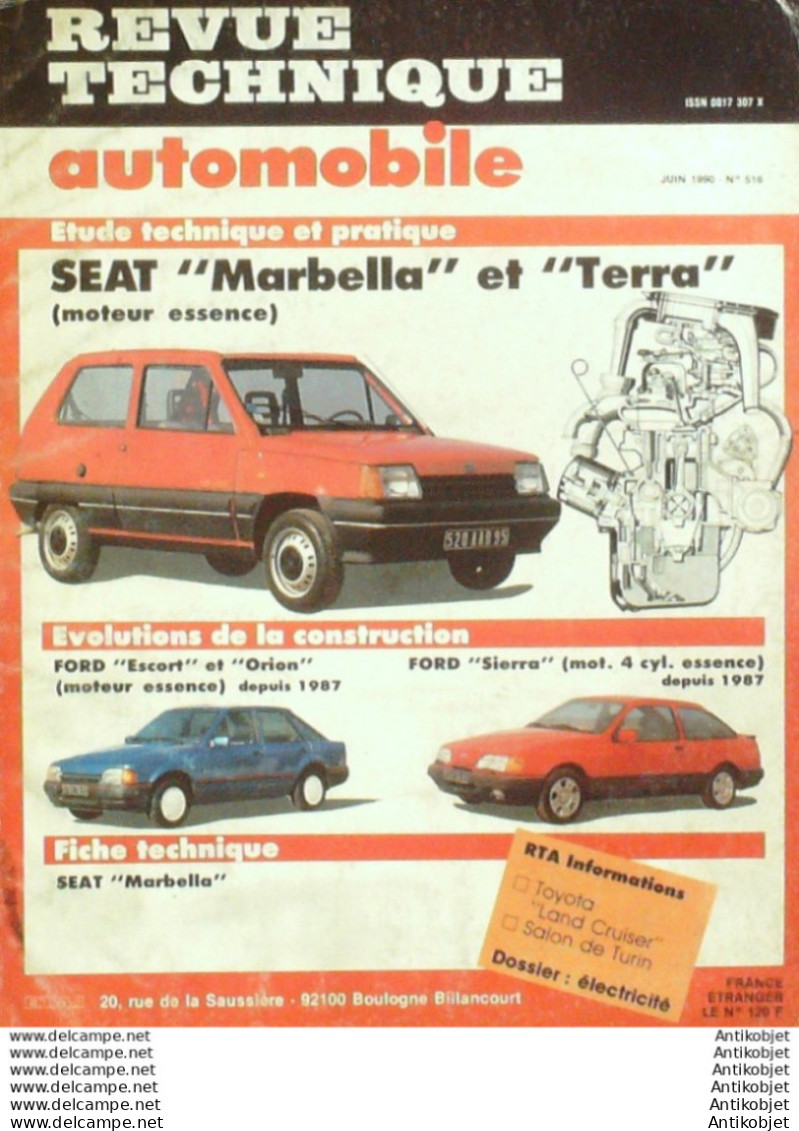 Revue Technique Automobile Seat Marbella & Terra Ford Escort   N°516 - Auto/Motorrad