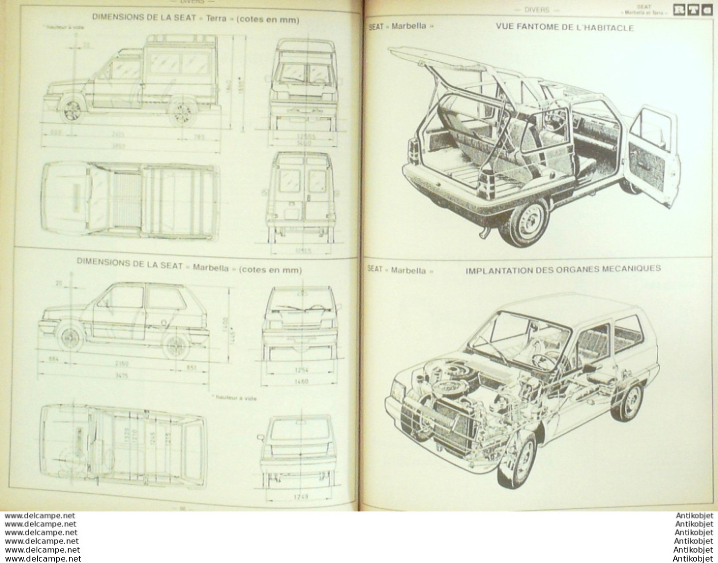 Revue Technique Automobile Seat Marbella & Terra Ford Escort   N°516 - Auto/Motor