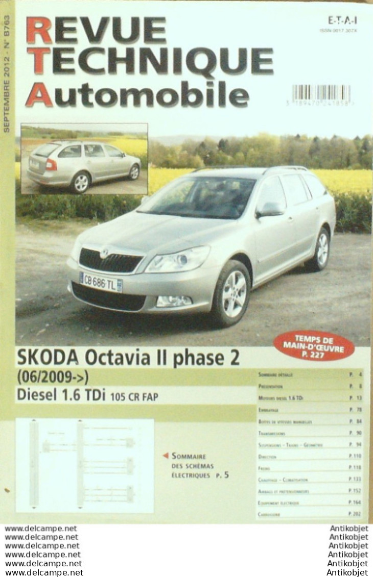 Revue Technique Automobile Skoda Octavia II 06/2009   N°B763 - Auto/Moto