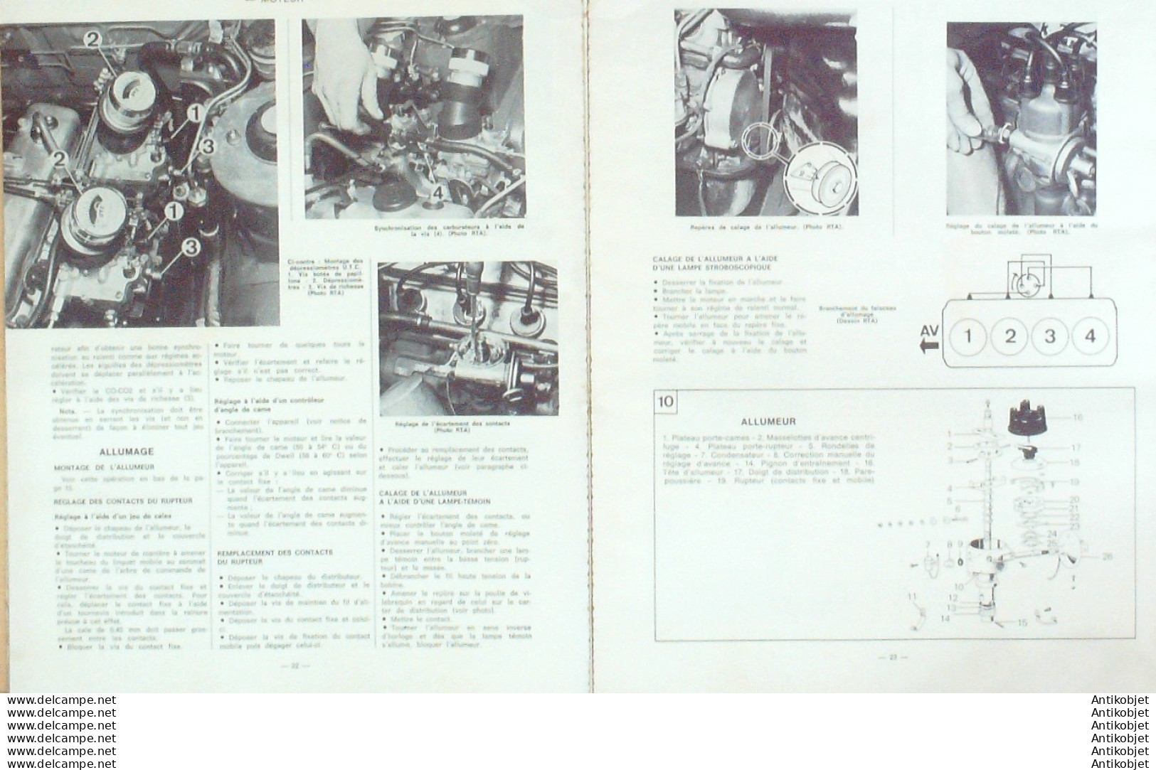 Revue Technique Automobile Toyota Corolla Simca 1000 Renault 6TL    N°370 - Auto/Moto