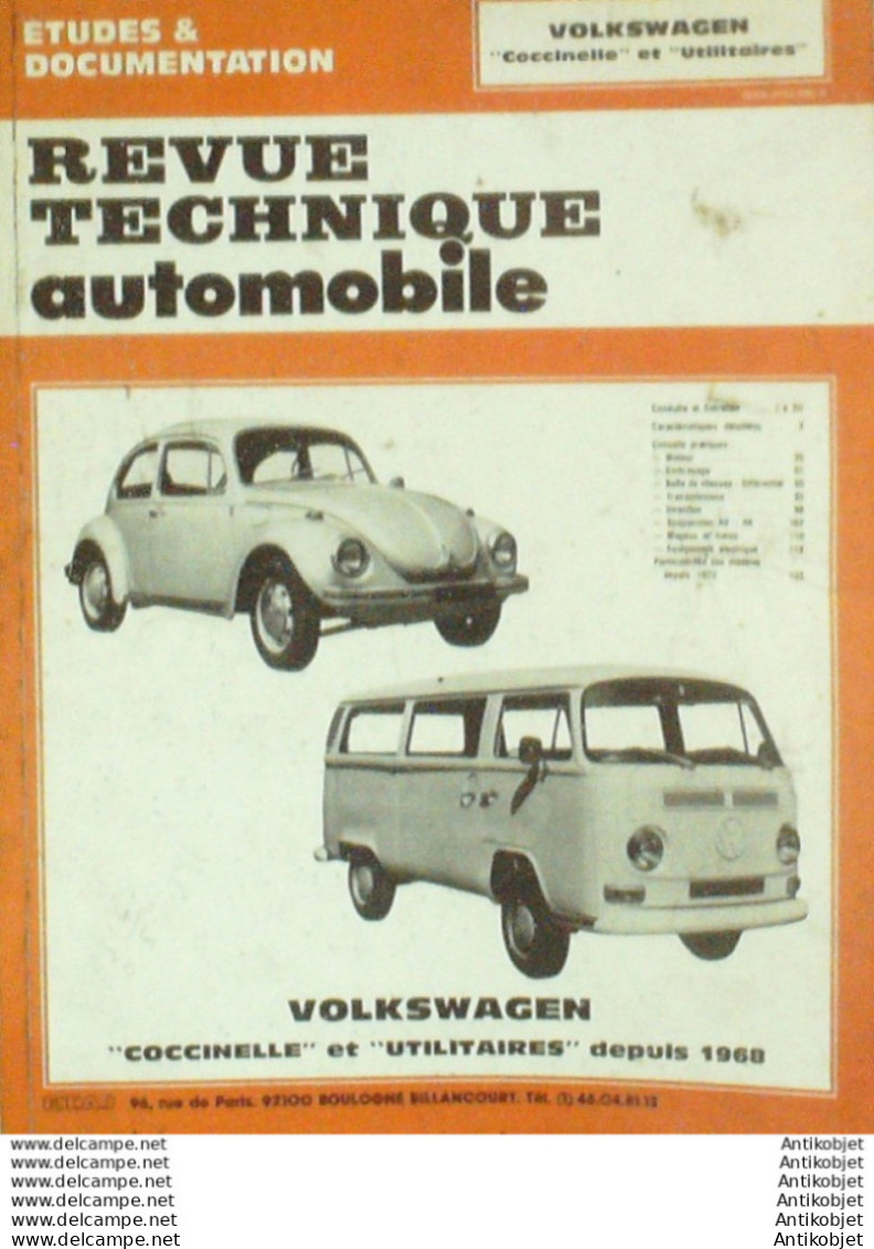 Revue Technique Automobile Volkswagen Coccinelle Utilitaires   N°317 - Auto/Motorrad