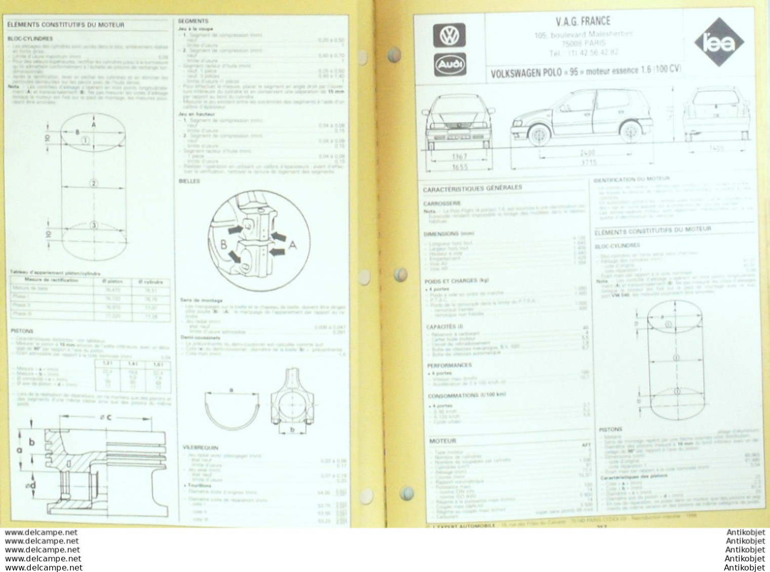 Revue Technique Automobile Volkswagen Polo 95 L'expert Automobile N°342 - Auto/Motor