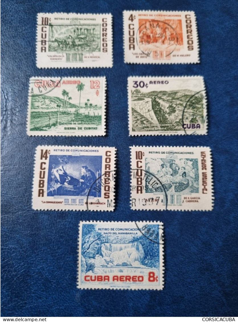 CUBA  OBLITERES  1957  RETIRO  DE  COMUNICACIONES  //  PARFAIT  ETAT  //  1er  CHOIX  // - Used Stamps