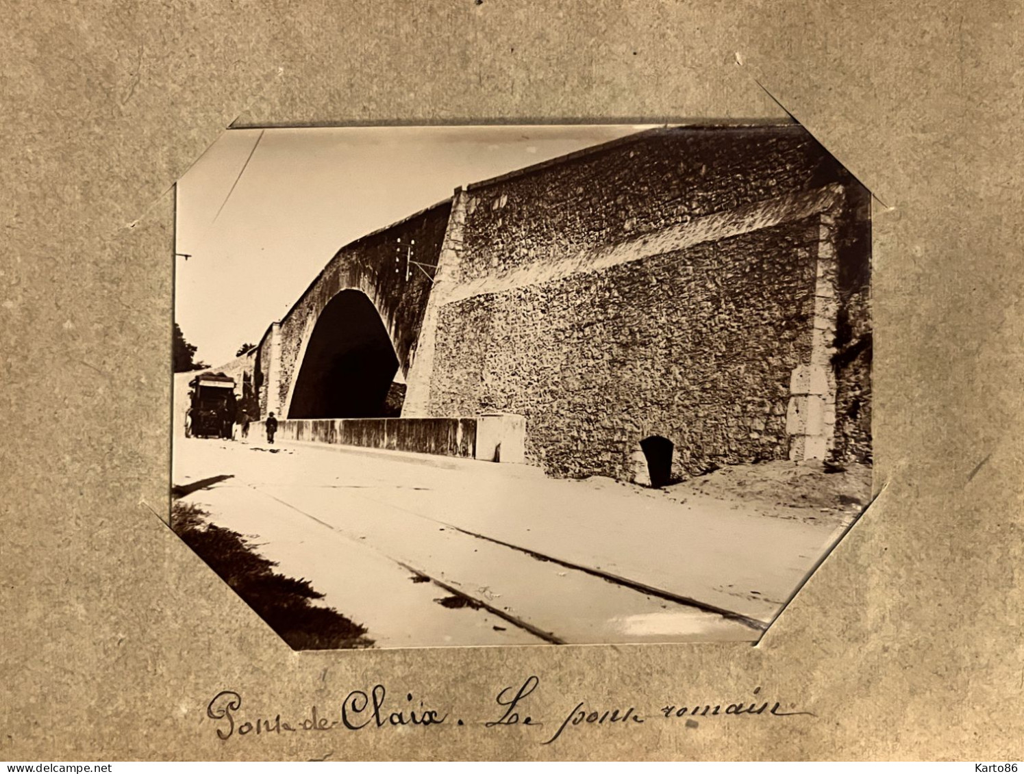Pont De Claix * Route Et Le Pont Romain * Train Tram Tramway * Photo Circa 1890/1910 11.5x8.5cm - Other & Unclassified