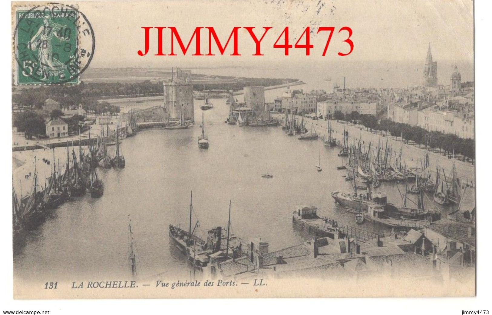 CPA - LA ROCHELLE En 1910 - Vue Générale Des Ports ( Bien Animés ) N° 131 - L L - - La Rochelle