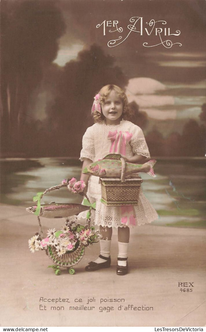 FETES - VOEUX - 1er Avril - Acceptez Ce Joli Poisson - Carte Postale Ancienne - April Fool's Day