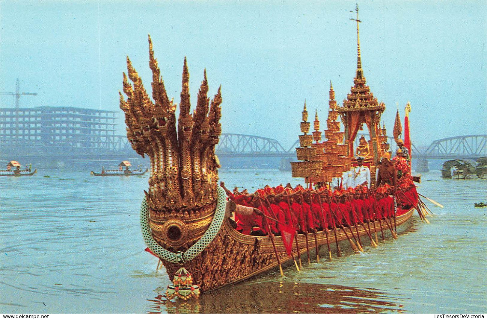 THAILANDE - The Royal Barge Anantaanakraj In The Phra Buddha Sihing Barge Procession - Animé - Carte Postale Ancienne - Tailandia