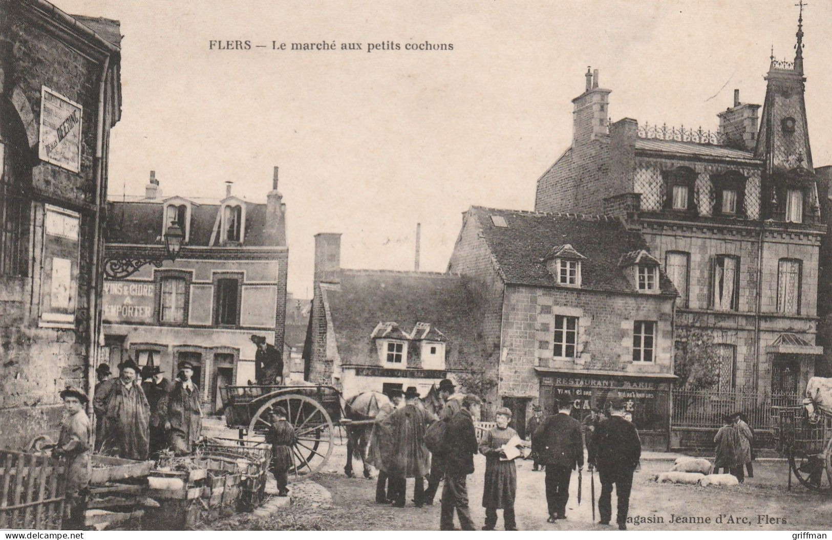 FLERS LE MARCHE AUX PETITS COCHONS TBE - Flers