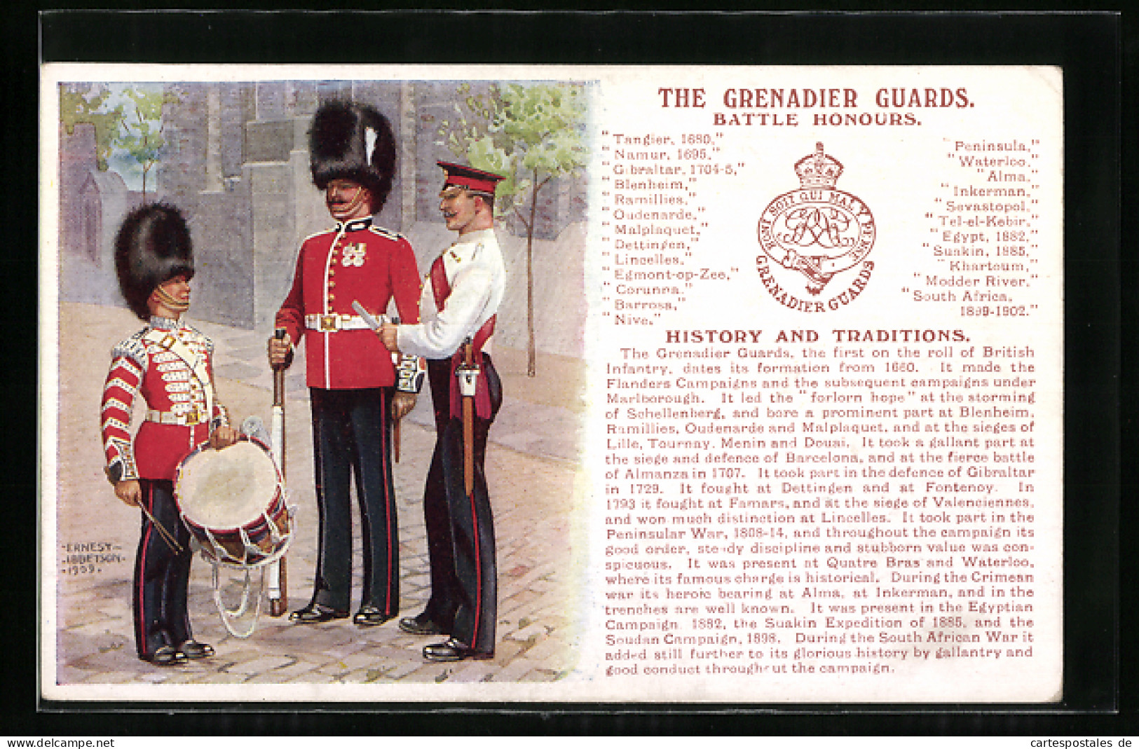Artist's Pc The Grenadier Guards, Britische Soldaten Der Infanterie  - Régiments