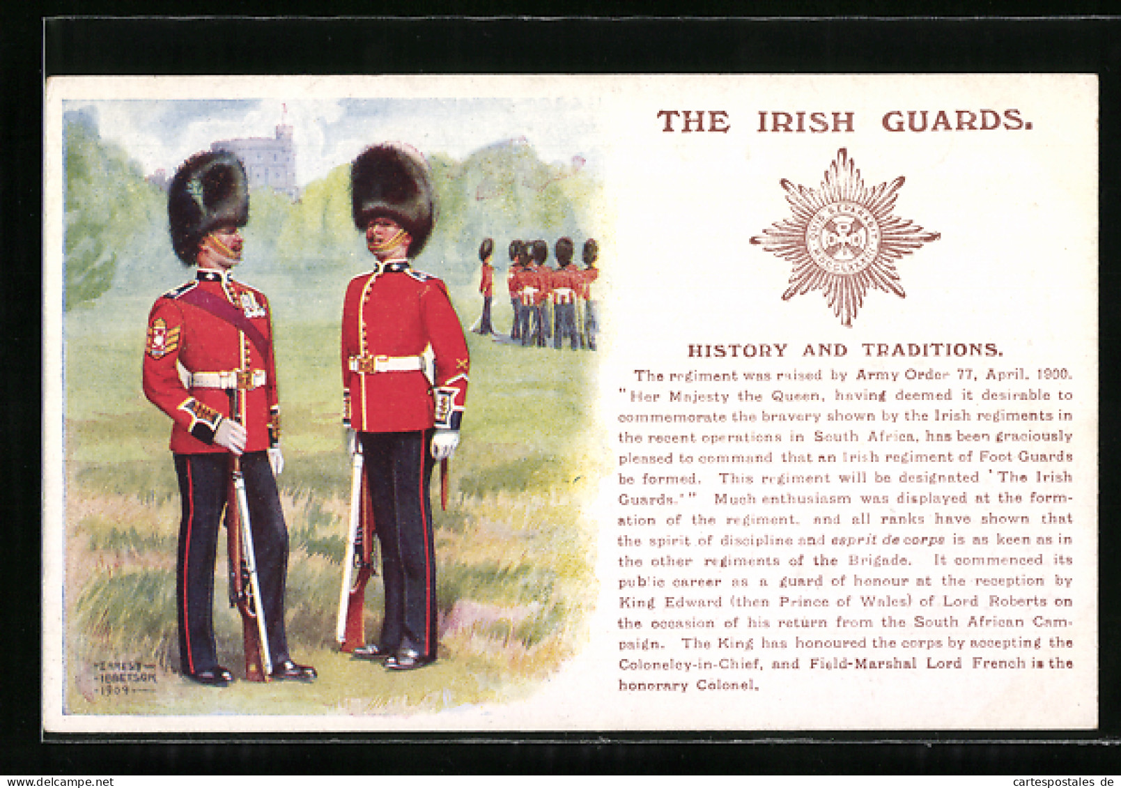 Artist's Pc The Irish Guards, Irische Soldaten In Uniform  - Régiments