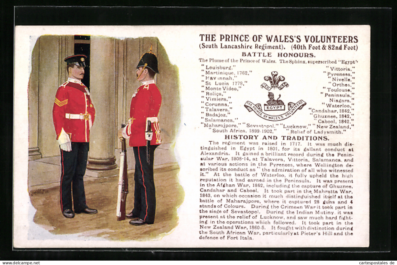 Pc The Prince Of Wales Volunters, South Lancashire Regiment  - Regimientos