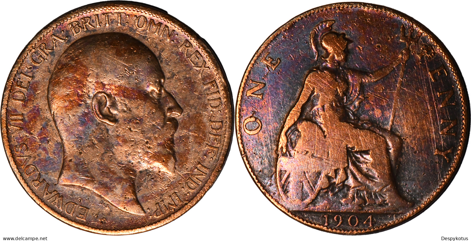 UK - 1904 - ONE PENNY - EDOUARD VII - 19-155 - D. 1 Penny