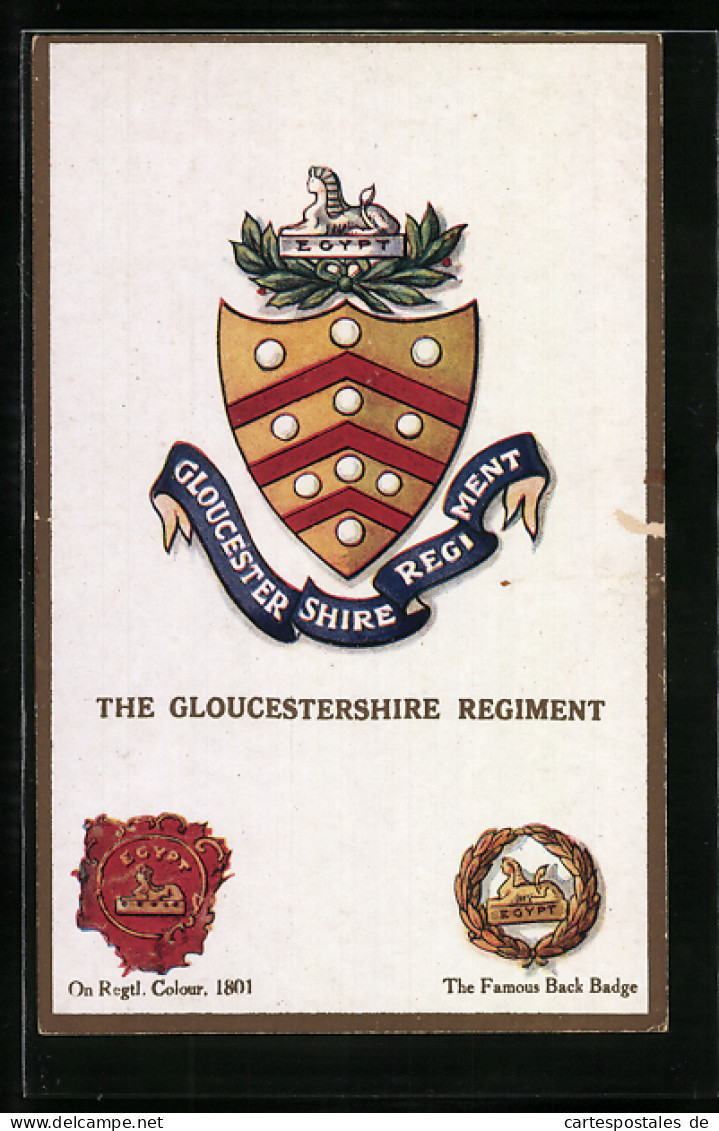 Pc Britisches Regiment, The Gloucestershire Regiment, On Regtl. Colour 1801  - Régiments