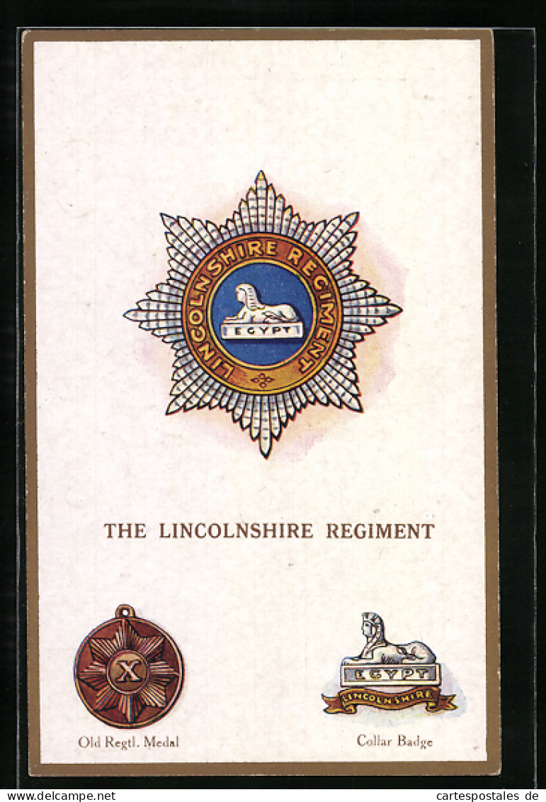 Pc Britisches Regiment, The Lincolnshire Regiment, Collar Badge  - Régiments