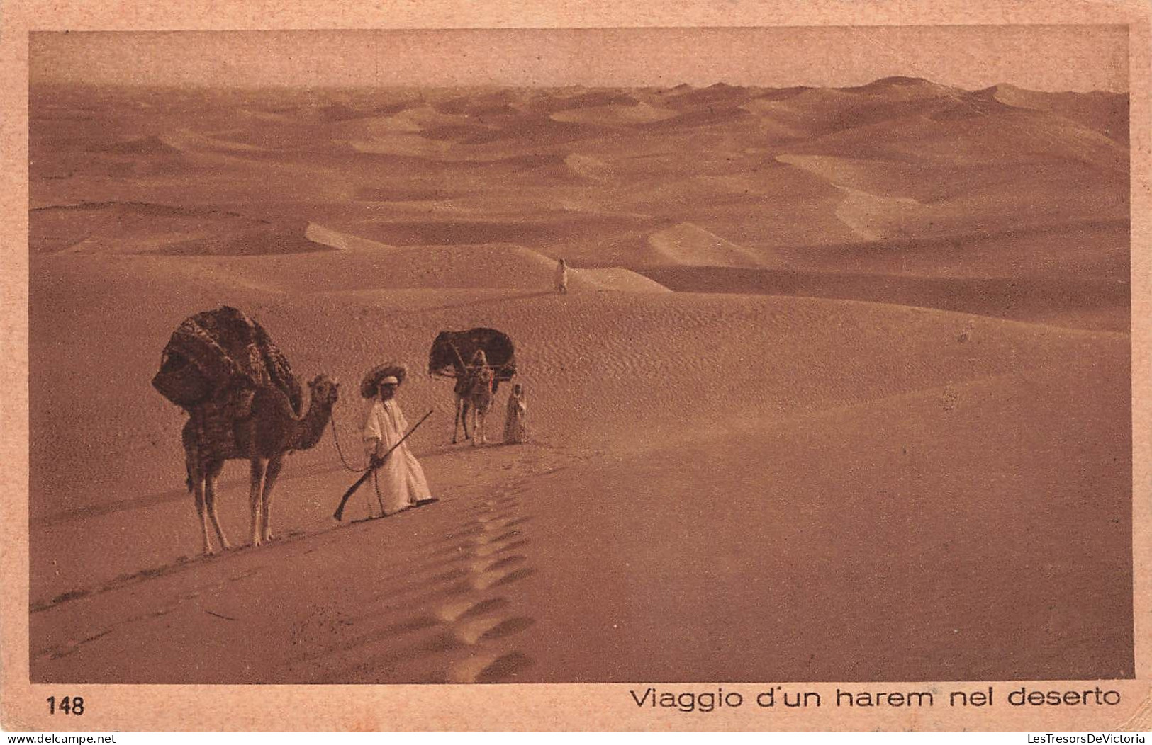 TURQUIE - Viaggio D'un Harem Nel Deserto - Dessert - Dromadaires - Animé - Carte Postale Ancienne - Turquia