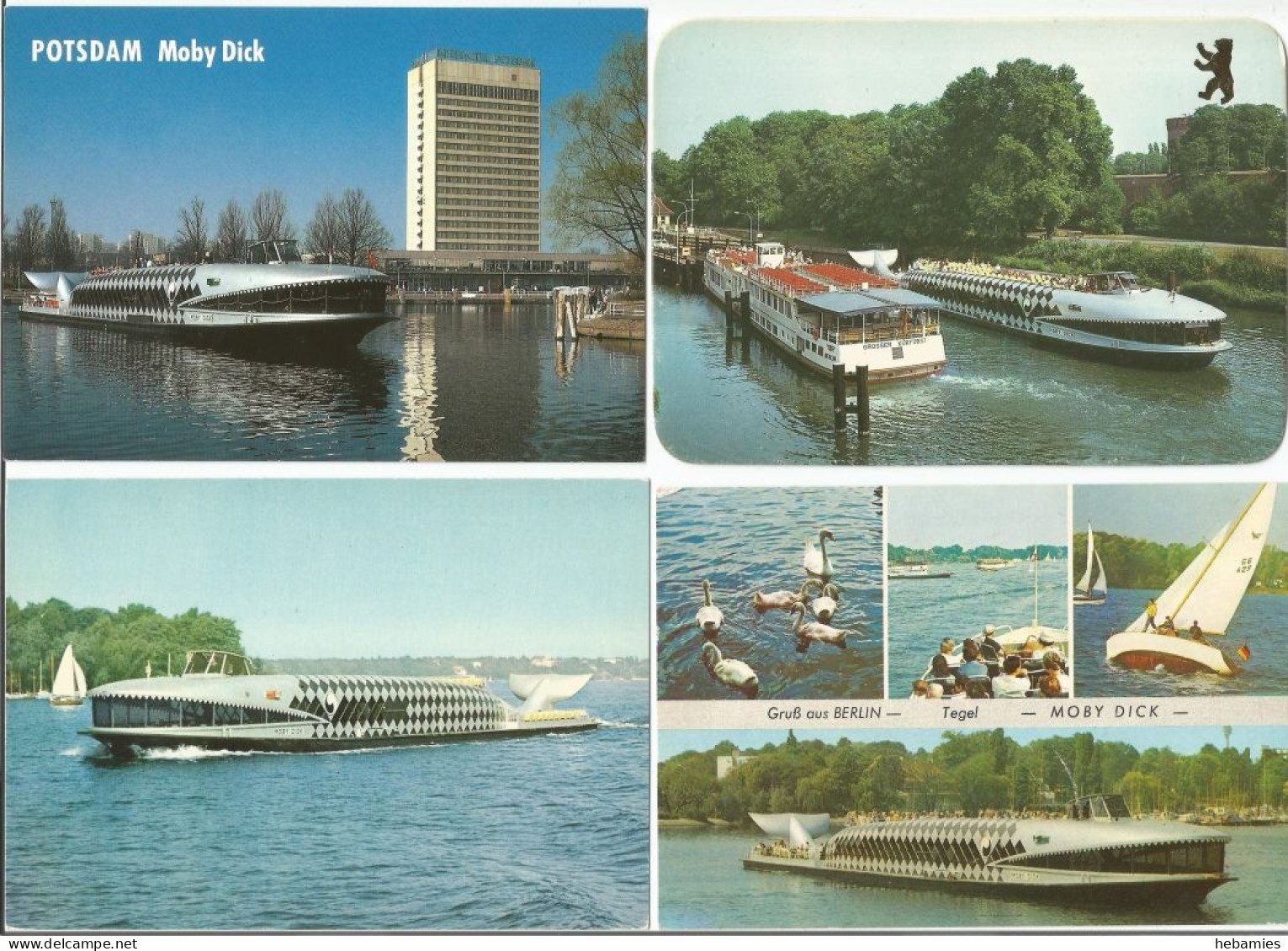 River Boat MS MOBY DICK - 6 Different Postcards - POTSDAM - BERLIN - - Other & Unclassified