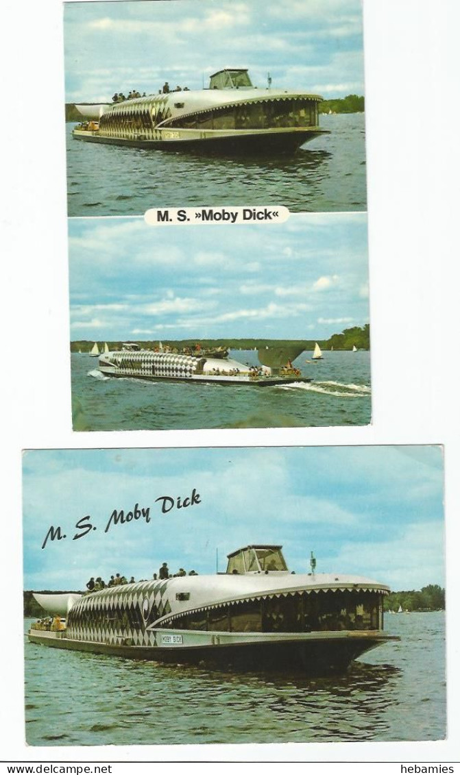 River Boat MS MOBY DICK - 6 Different Postcards - POTSDAM - BERLIN - - Andere & Zonder Classificatie