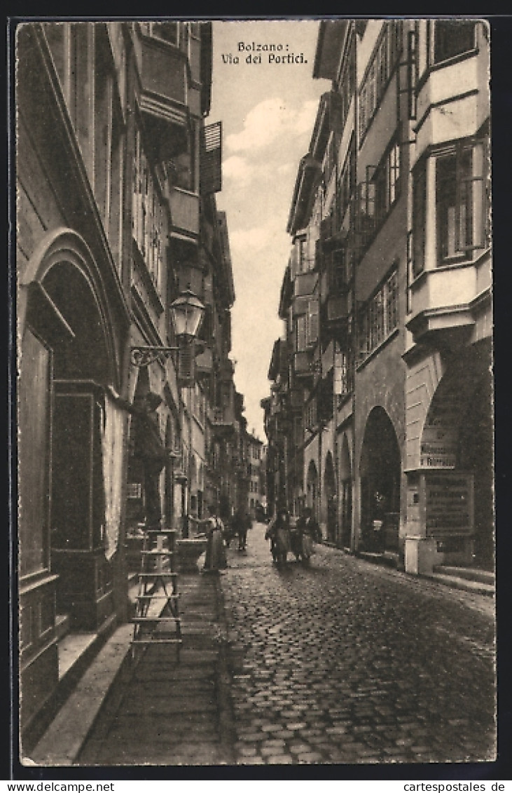 Cartolina Bolzano, Via Dei Portici  - Bolzano (Bozen)