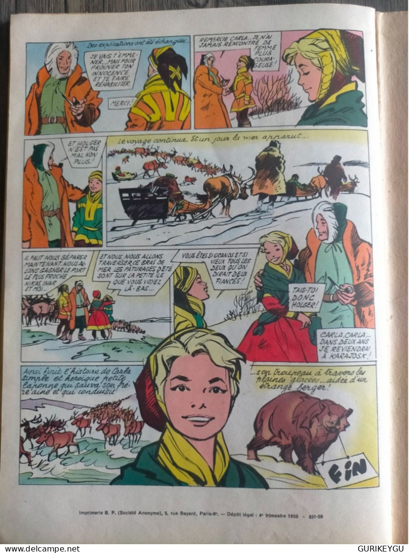 bd LE TROUPEAU DE CARLA ciné color EO 1959 H.ROBITAILLIE  A.D'ORANGE maison de la bonne presse éditions originale BIEN +