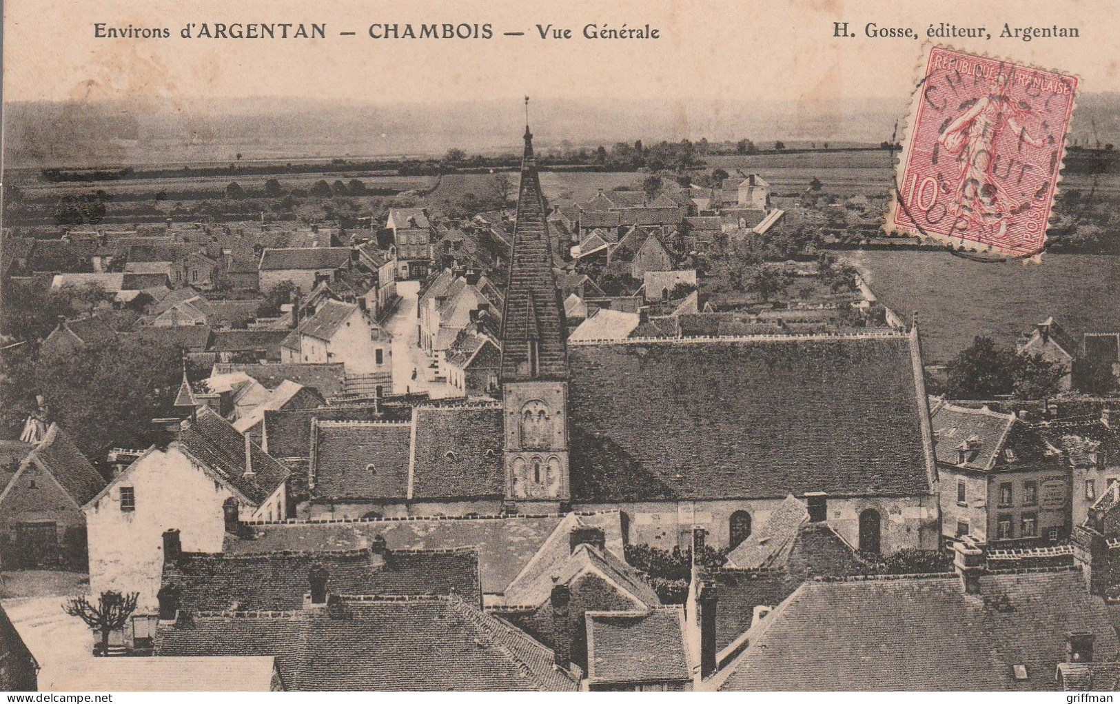 ENVIRONS ARGENTAN CHAMBOIS VUE GENERALE 1905 TBE - Argentan