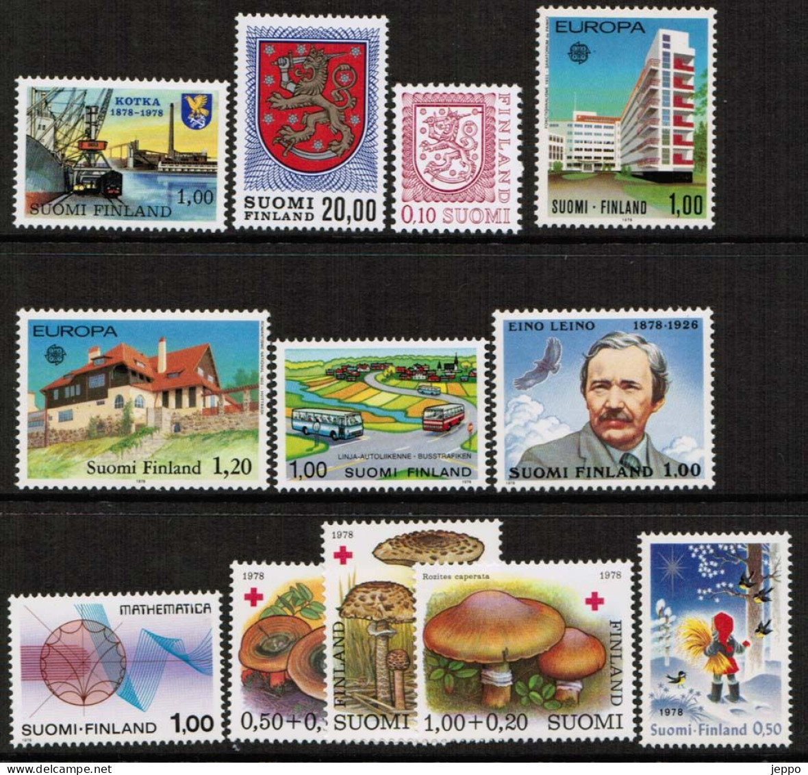 1978 Finland Complete Year Set Michel 822 - 833 MNH. - Full Years