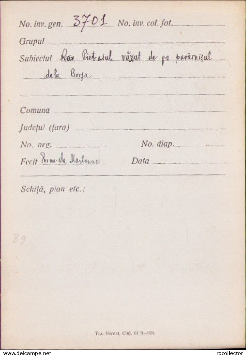 Pietrosul Văzut De Pe Povârnișul De La Borșa, Fotografie De Emmanuel De Martonne, 1921 G75N - Orte
