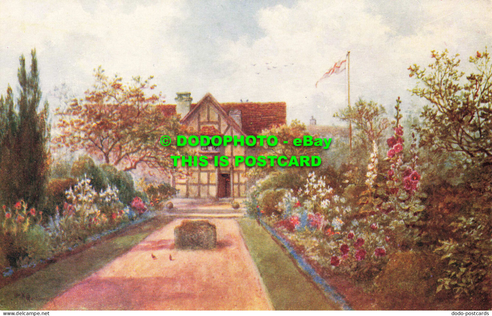 R558448 Bygone Stratford Upon Avon. Shakespeares Birthplace From Garden. W. W. Q - Mundo