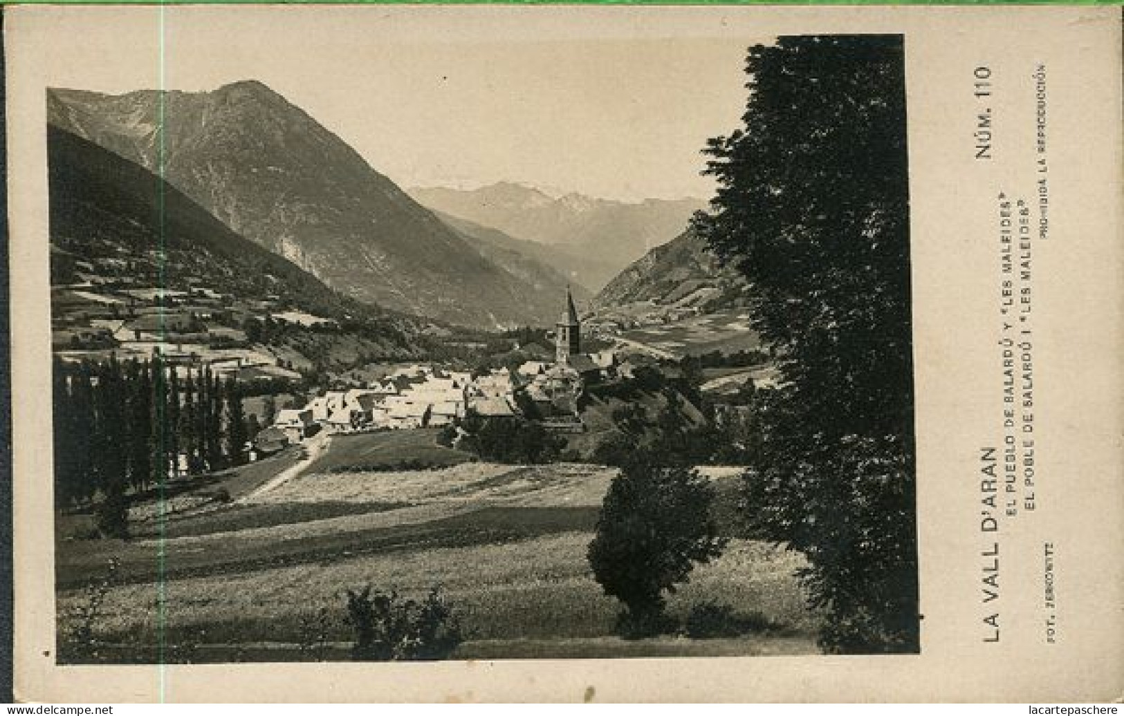 X127361 CATALUNYA LERIDA LLEIDA VALLE DE ARAN ALTO ARAN LA VALL D' ARAN EL PUEBLO DE SALARDU Y LES MALEIDES - Lérida