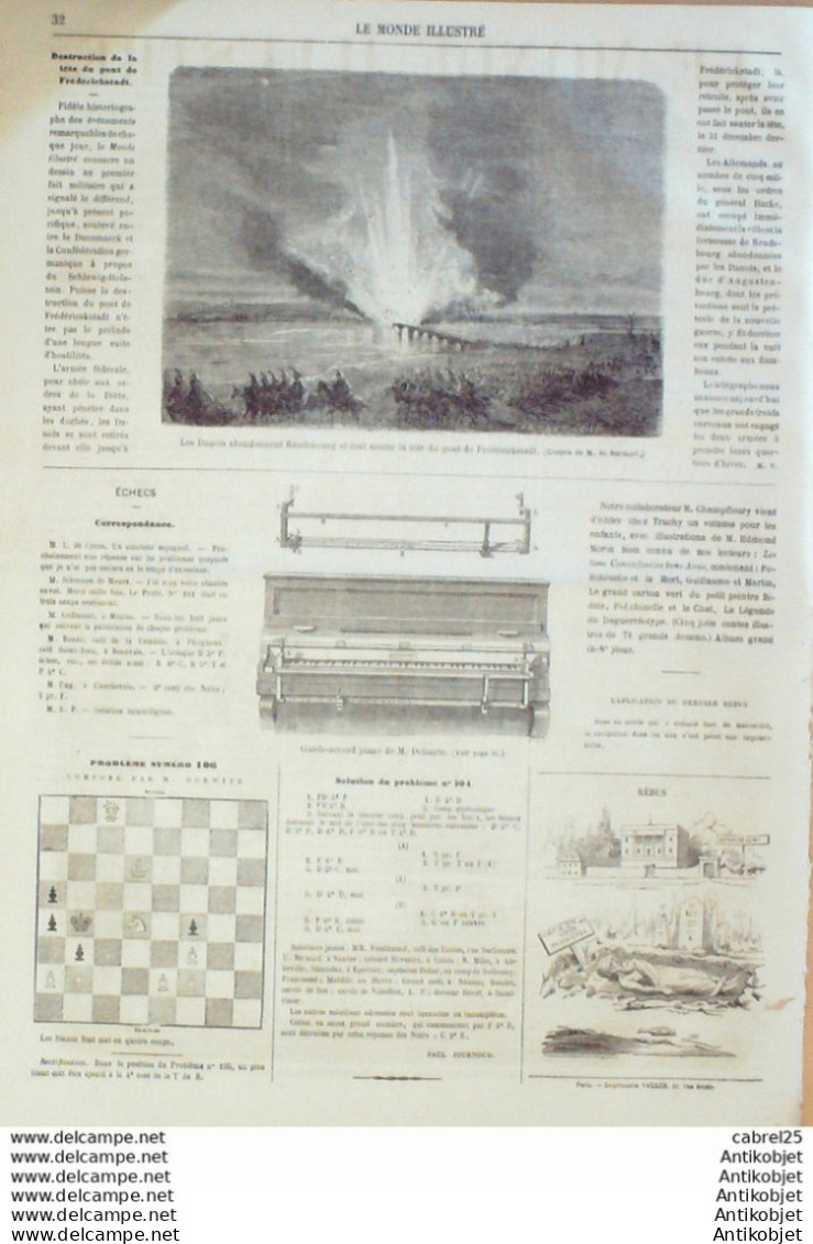 Le Monde Illustré 1864 N°352 Danemark Copenhague Rendsbourg Mexique Celaya Richemond - 1850 - 1899