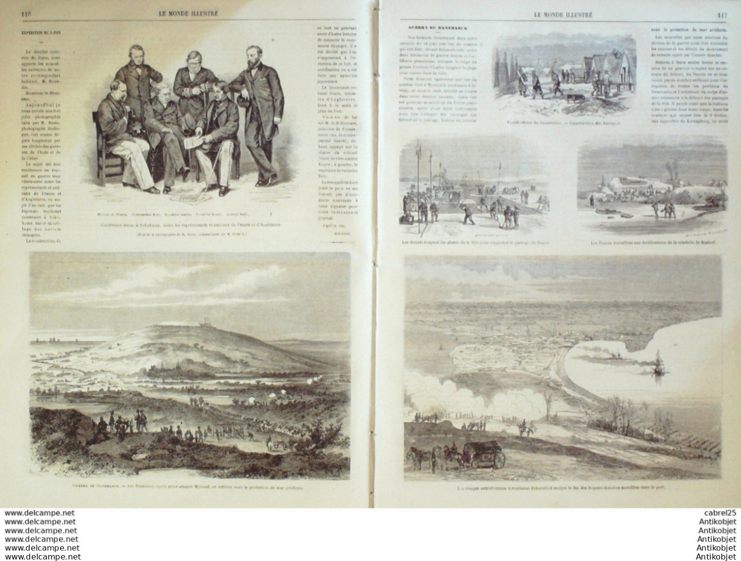 Le Monde Illustré 1864 N°358 Danemark Danewerke Bustorf Lituanie Nowogrodeck Mont St Michel (50) - 1850 - 1899