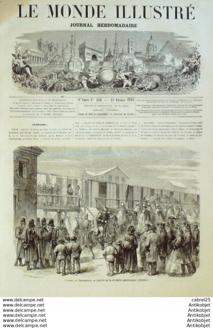 Le Monde Illustré 1864 N°359 Danemark Oversee Pologne Slouska Novogrodeck Ile D'elbe San Martino - 1850 - 1899