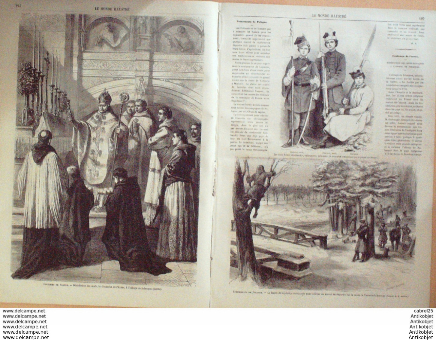 Le Monde Illustré 1864 N°363 Montmartre Solesmes (72) Pologne Varsovie Sénégal Cayor Loro Pifferari Danemark - 1850 - 1899