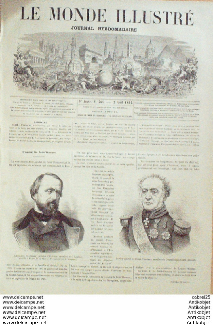 Le Monde Illustré 1864 N°364 Pologne Wierzn Lopwinski Angleterre Hillsbourough Bradfield Alger - 1850 - 1899