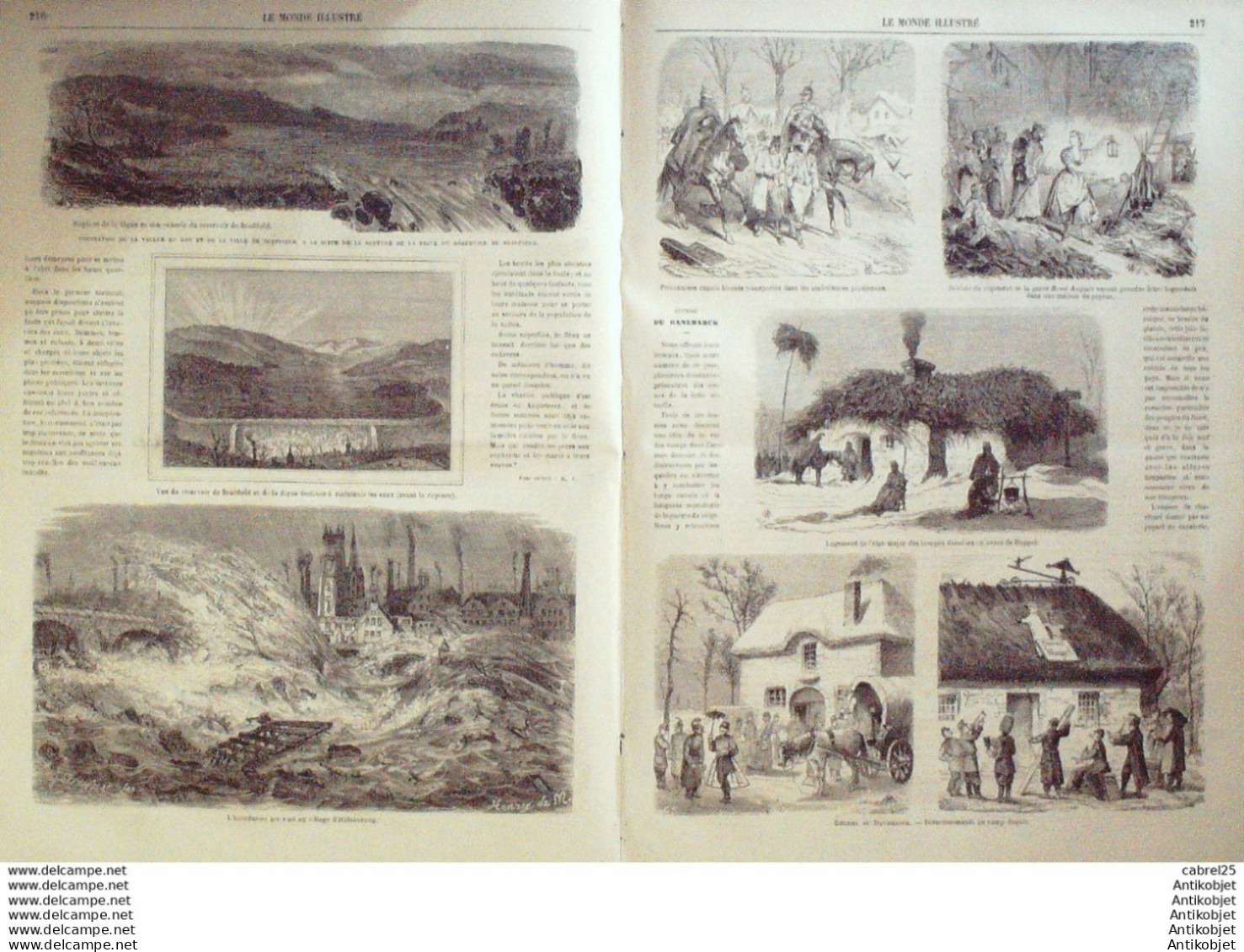 Le Monde Illustré 1864 N°364 Pologne Wierzn Lopwinski Angleterre Hillsbourough Bradfield Alger - 1850 - 1899