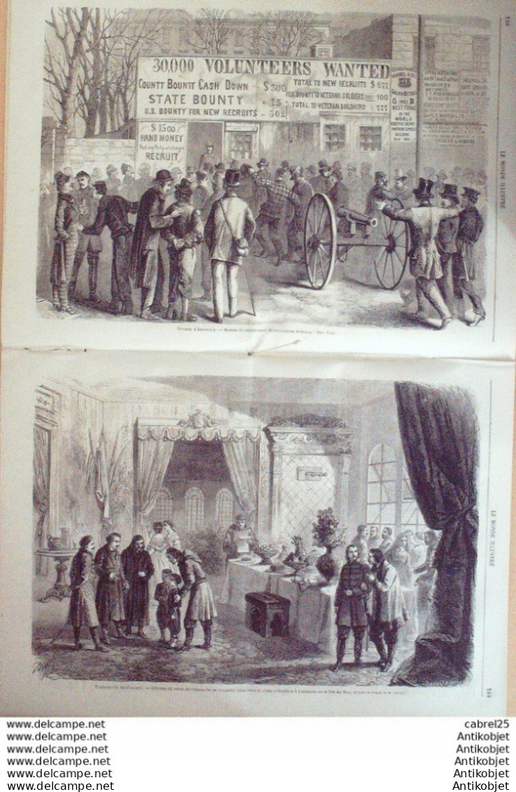 Le Monde Illustré 1864 N°366 Mexico Japon Yokohoma Usa New York Pologne Lopinsky Danemark - 1850 - 1899