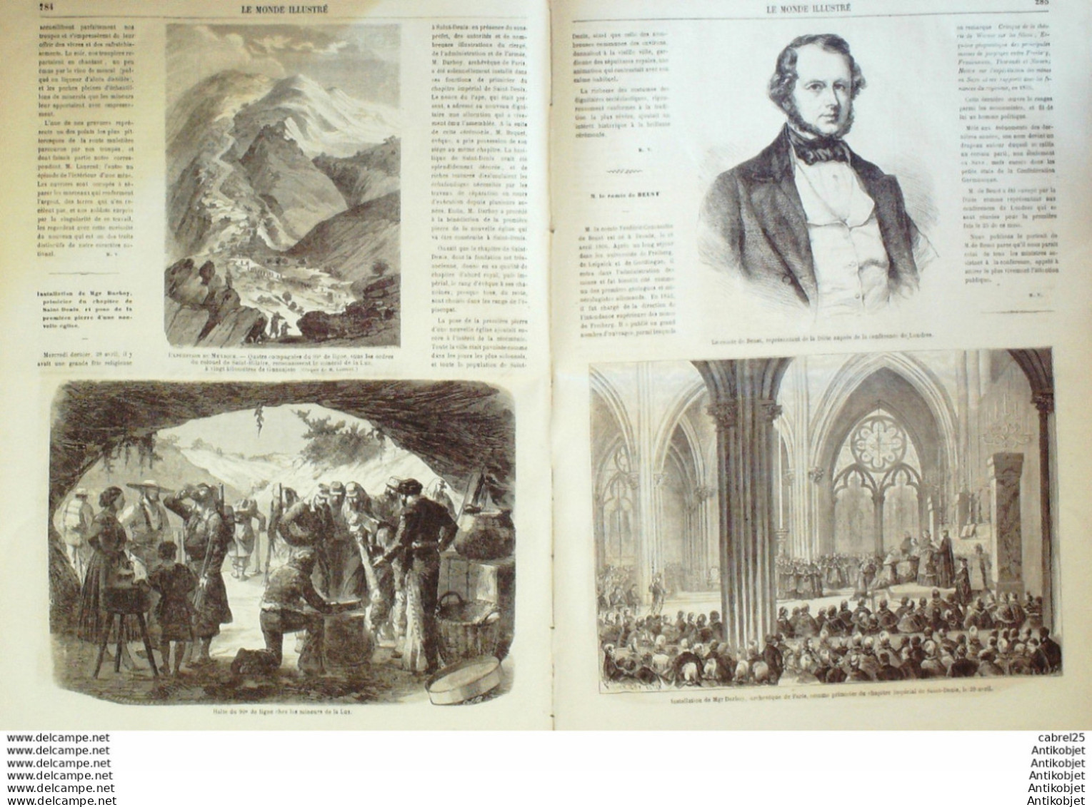 Le Monde Illustré 1864 N°368 Martinique Fort-de-France Danemark Sunderburg Jules Lecomte - 1850 - 1899