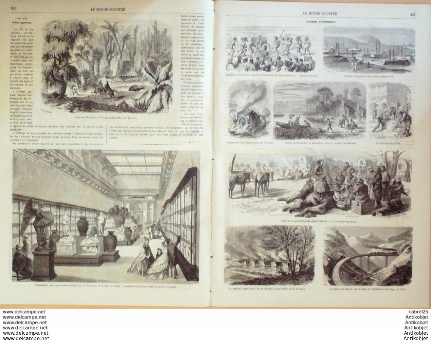 Le Monde Illustré 1864 N°373 Algérie Oran Tagguin Evreux (27) Pré Bel Ebat - 1850 - 1899