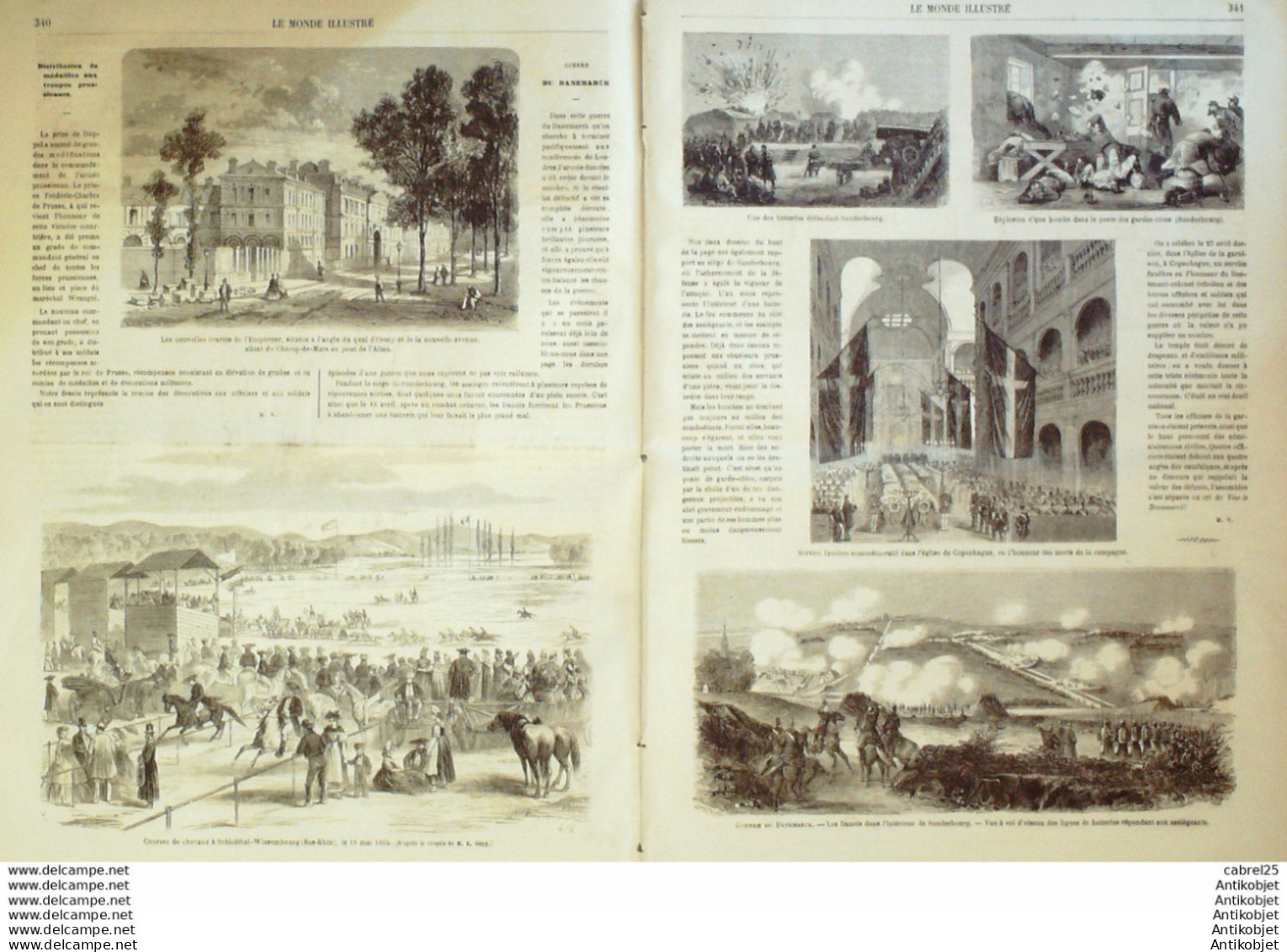 Le Monde Illustré 1864 N°372 Danemark Sunderbourg Schleithal Wissembourg Algérie Ain Federigha - 1850 - 1899