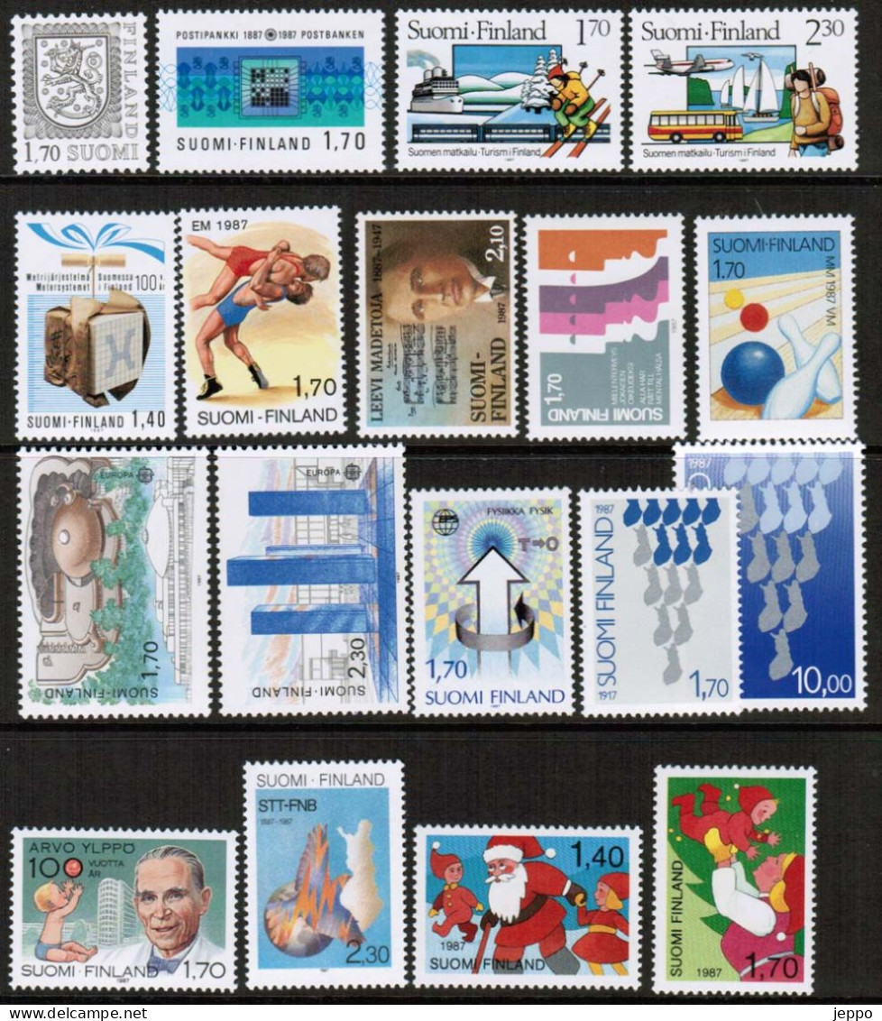 1987 Finland Complete Year Set MNH **. - Ganze Jahrgänge