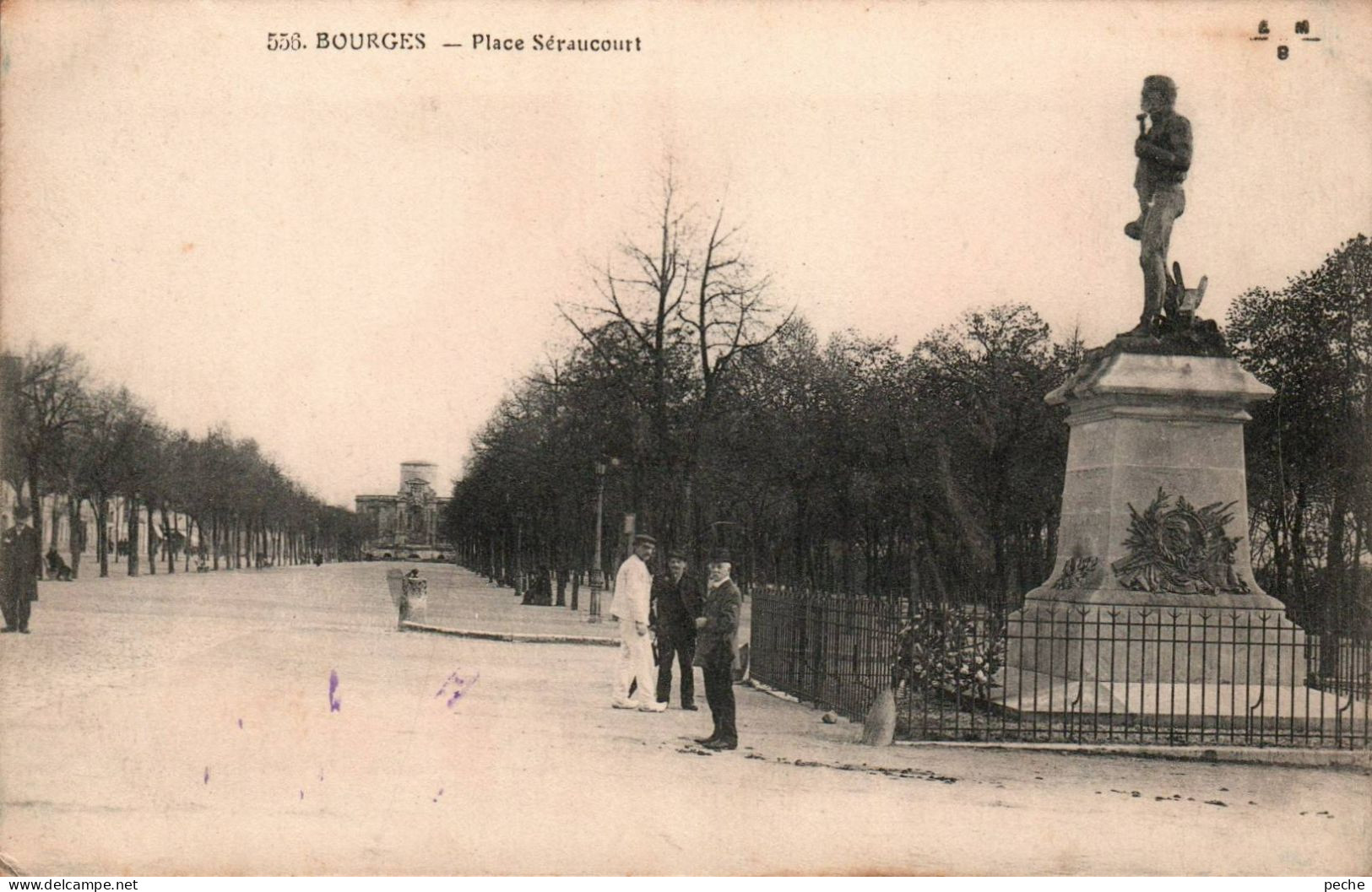 N°1323 W -cachet Hôpital Complémentaire N°3 -Bourges- - 1. Weltkrieg 1914-1918
