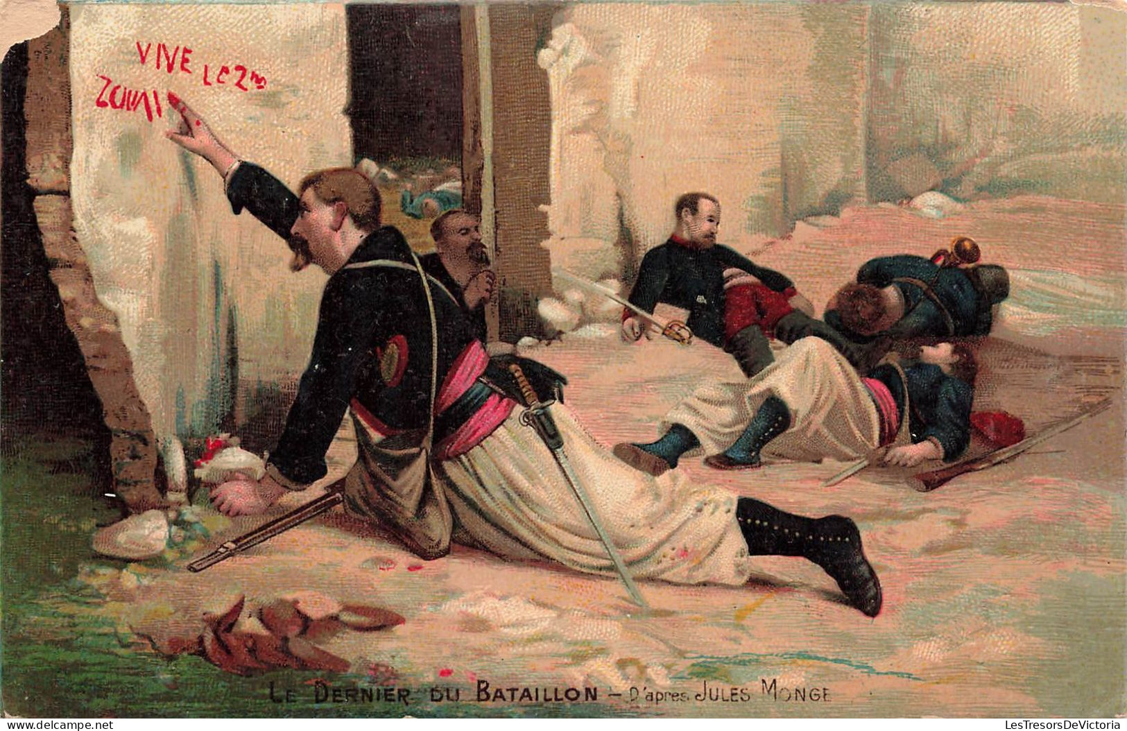 PEINTRES & TABLEAUX - Jules Monge - Le Dernier Du Bataillon - Carte Postale Ancienne - Paintings