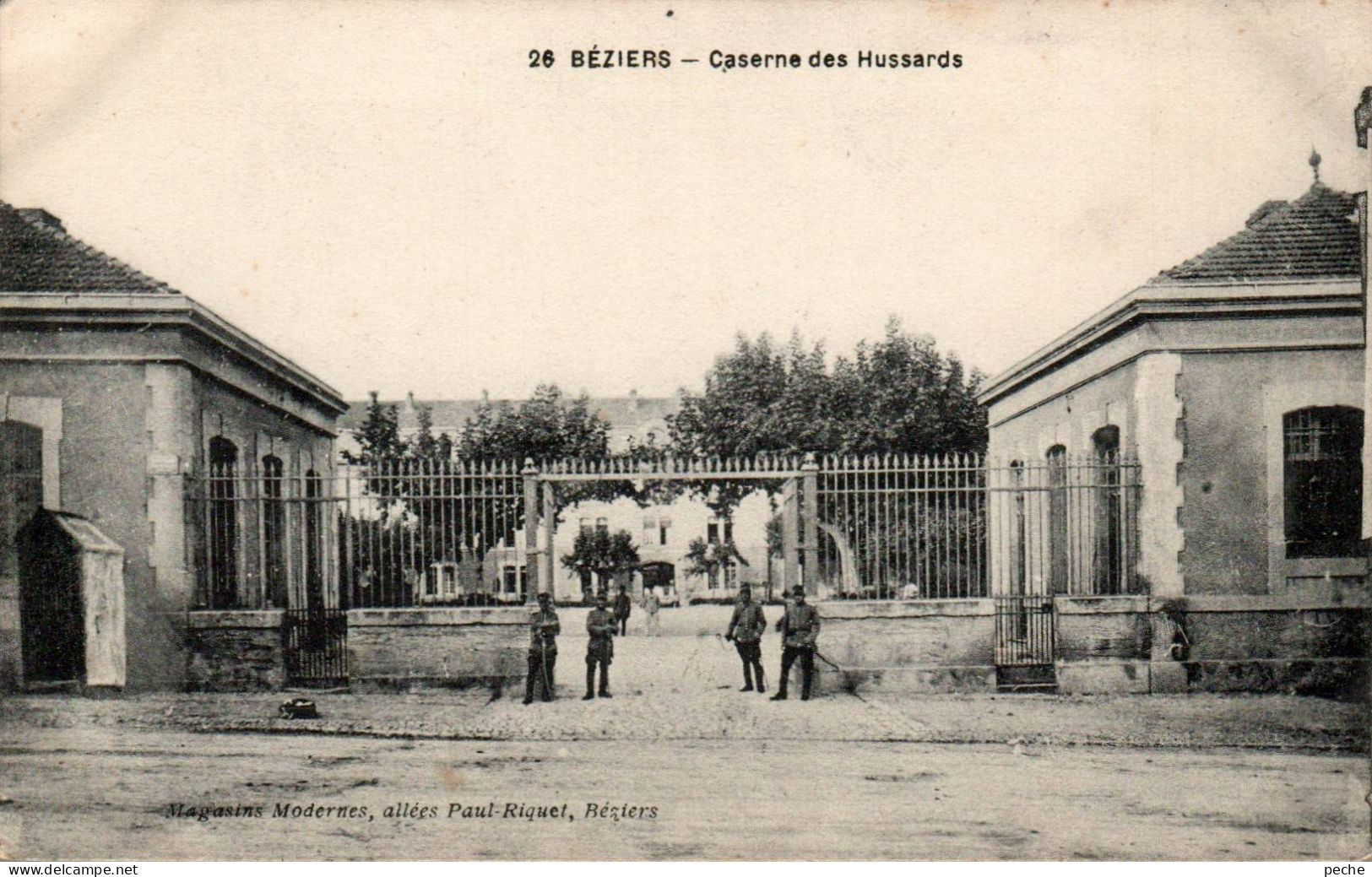 N°1325 W -cachet Hôpital Temporaire Militaire N° -Béziers- - Guerra Del 1914-18