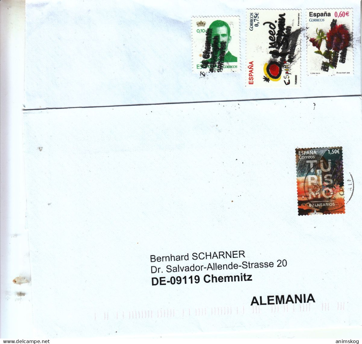 Spanien, 2 X Briefe Gelaufen / Spain, 2 X Covers, Postally Used - Cartas & Documentos