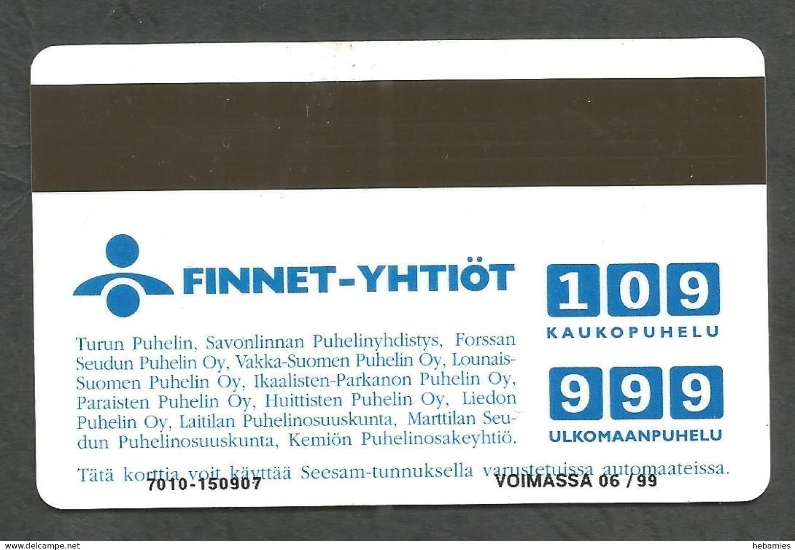 SALSA JAZZ FESTIVAL - 10 FIM  1998  - Magnetic Card - D339 - FINLAND - - Finlandia