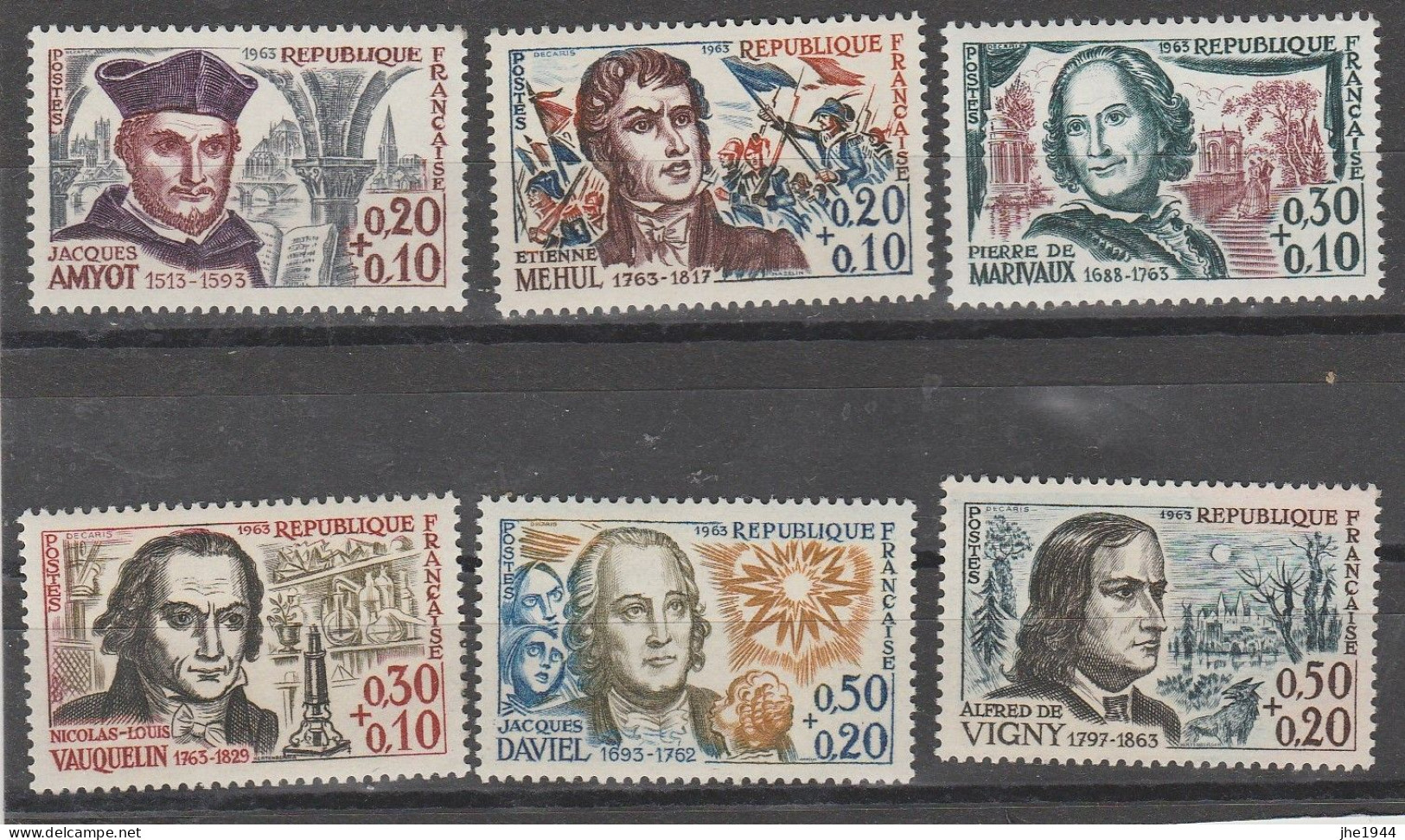 France N° 1370 à 1375 ** Célébrités - Unused Stamps