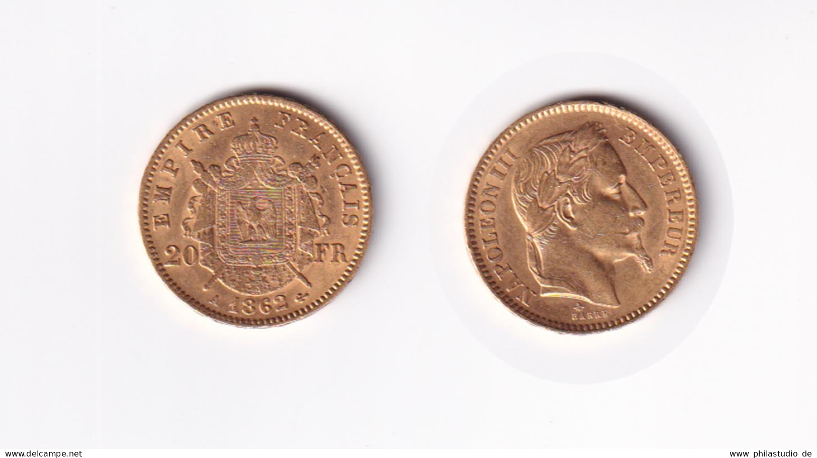 Goldmünze Frankreich Napoleon III. 20 Francs 1862 - Korsika (1736-1768)